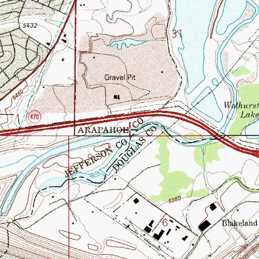 Topographic Map of Nevada Ditch, CO