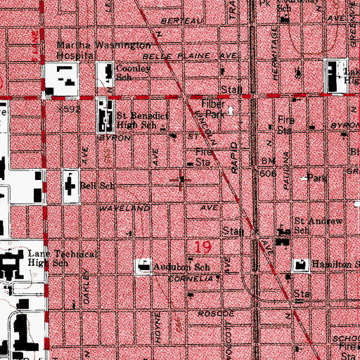Topographic Map of Epiphany United Church of Christ, IL