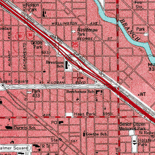 Topographic Map of Estonian Lutheran Church, IL