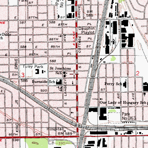 Topographic Map of Evangelistic Crusaders Church of God in Christ, IL