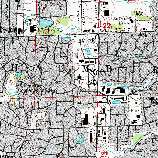 Topographic Map of Everett Dirksen Elementary School, IL