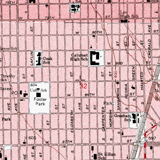 Topographic Map of Everlasting Gospel Mission, IL