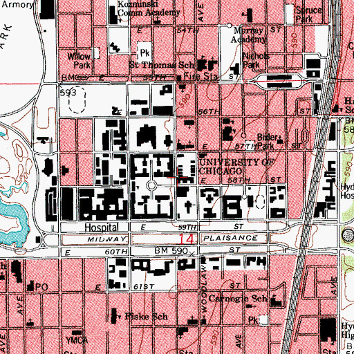 Topographic Map of Benton House, IL