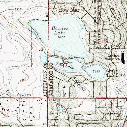 Topographic Map of Upper Tule Lake, CO
