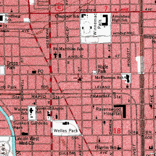 Topographic Map of Berry Memorial United Church of Christ, IL