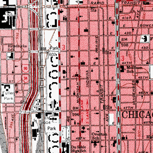 Topographic Map of Bethel African Methodist Episcopal Church, IL