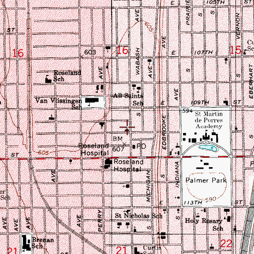 Topographic Map of Bethel House of Prayer, IL