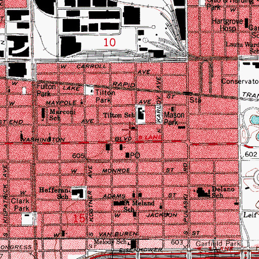 Topographic Map of Bethel Lutheran Church, IL