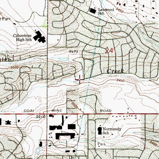 Topographic Map of Lilley Gulch, CO