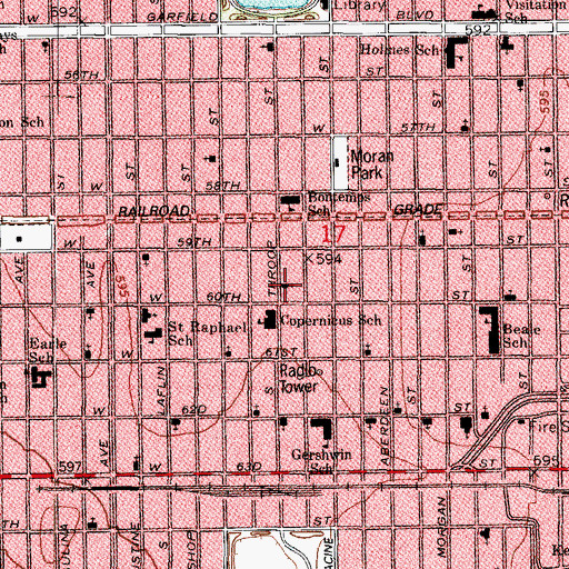Topographic Map of Bethel Tabernacle, IL