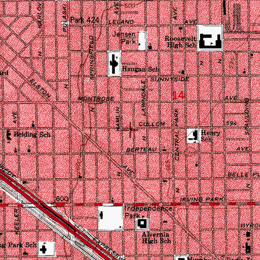 Topographic Map of Bethel United Methodist Church, IL
