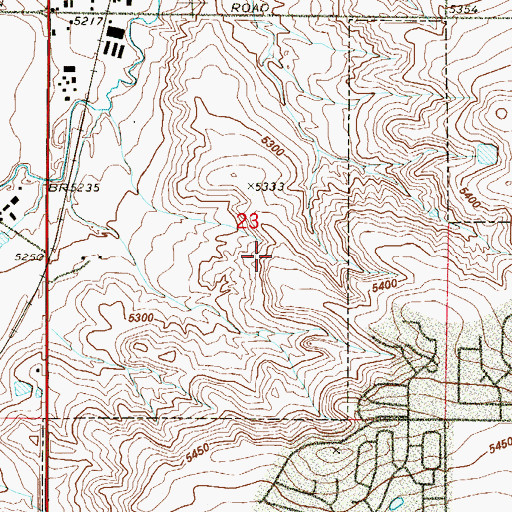 Topographic Map of Grant B Reservoir, CO