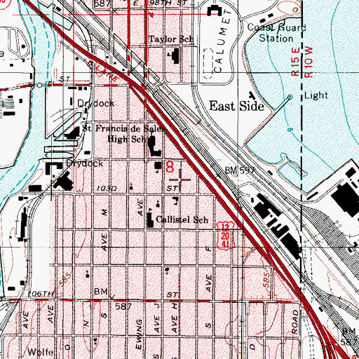 Topographic Map of Bethlehem Lutheran Church, IL