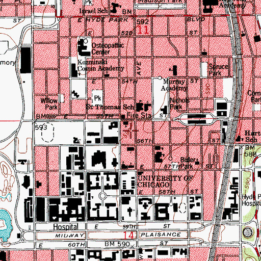 Topographic Map of Bishop Brent Episcopal Center, IL