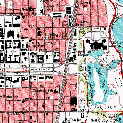 Topographic Map of Breckinridge House, IL
