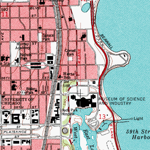 Topographic Map of Broadview Hall, IL