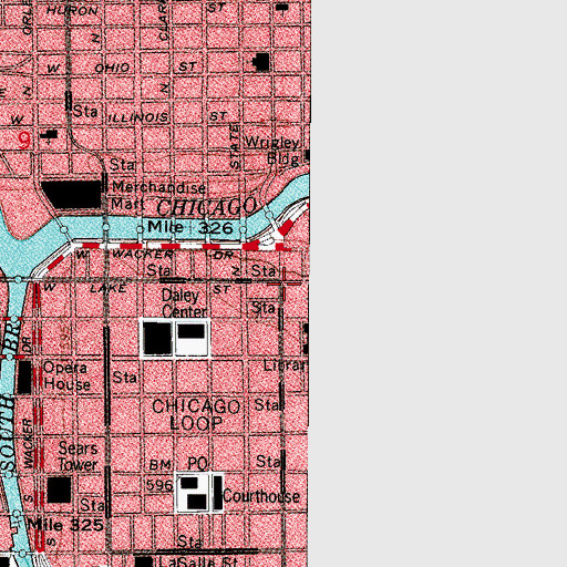 Topographic Map of Bryant and Stratton Business College, IL