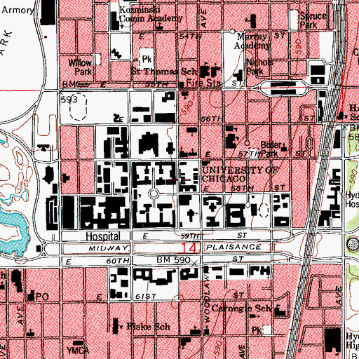 Topographic Map of Calvert House, IL