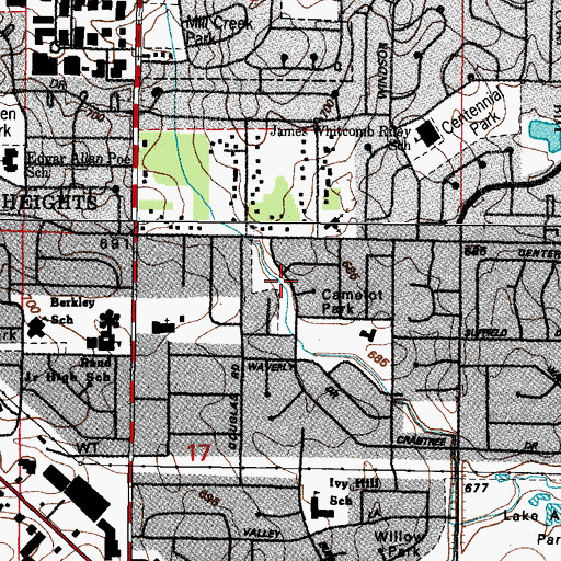 Topographic Map of Camelot Park, IL