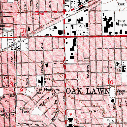 Topographic Map of Cameo School of Beauty Culture, IL