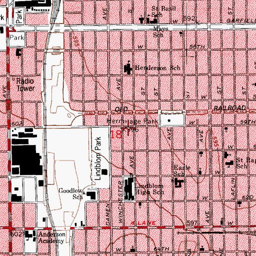 Topographic Map of Cannon Temple Missionary Baptist Church, IL