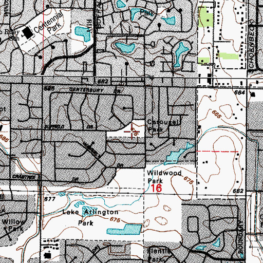 Topographic Map of Carousel Park, IL