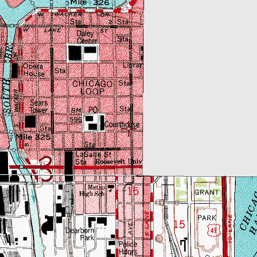 Topographic Map of Cecchini Jack Classic and Modern Guitar School, IL