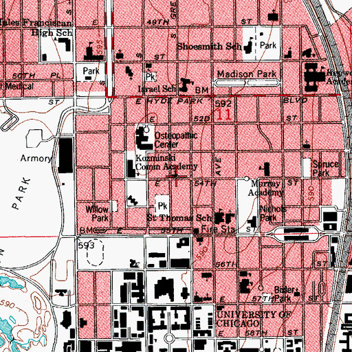 Topographic Map of Celestial Church of Christ, IL