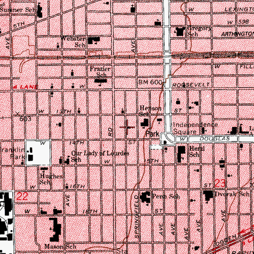 Topographic Map of Cermak Church of God, IL