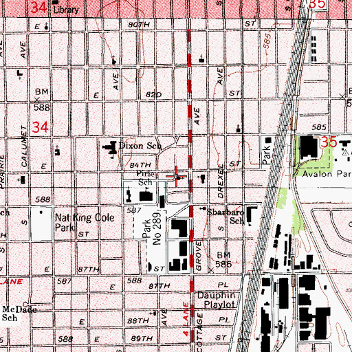 Topographic Map of Chatham-Bethlehem United Presbyterian Church, IL