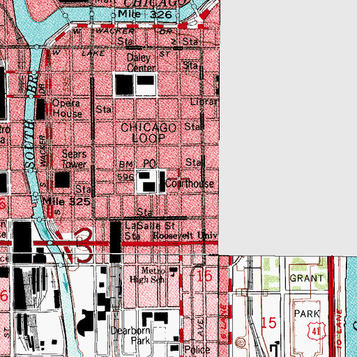Topographic Map of Chicago Business Academy, IL