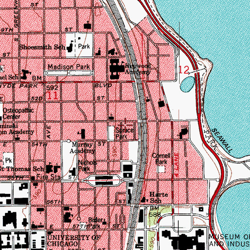 Topographic Map of Chicago Clinic for Child Development, IL