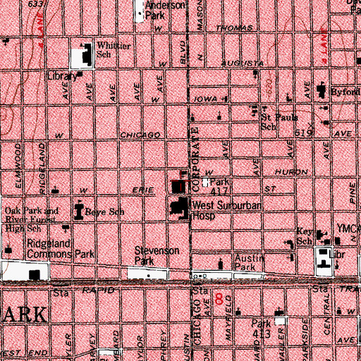 Topographic Map of Chicago Disciples Union, IL