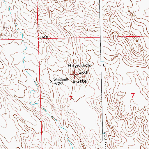 Topographic Map of Haystack Butte, CO