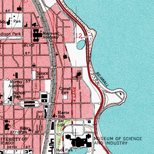 Topographic Map of Chicago Sinai Congregation, IL