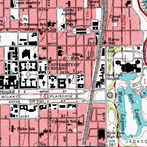 Topographic Map of Chicago Theological Seminary Faculty Quadrangle, IL