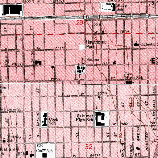 Topographic Map of Childrens House Preschool, IL