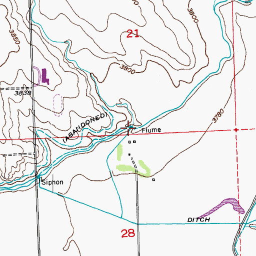 Topographic Map of Skinner Draw, CO