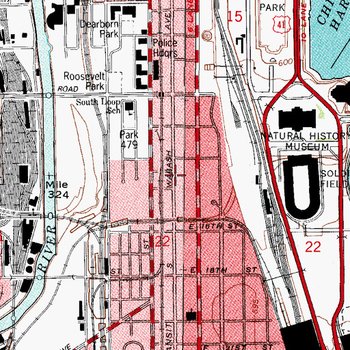 Topographic Map of Christ Temple United Pentecostal Church, IL