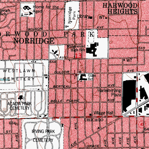 Topographic Map of Christ Wesleyan Church, IL