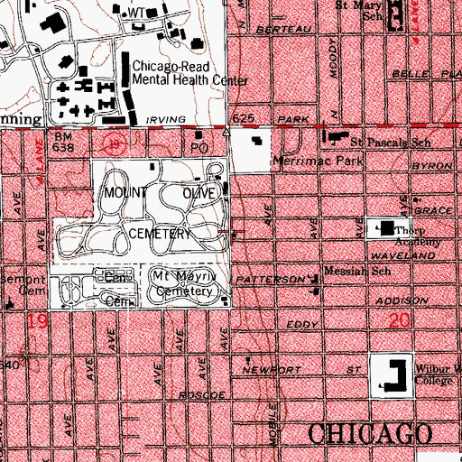 Topographic Map of Christadelphian Church, IL