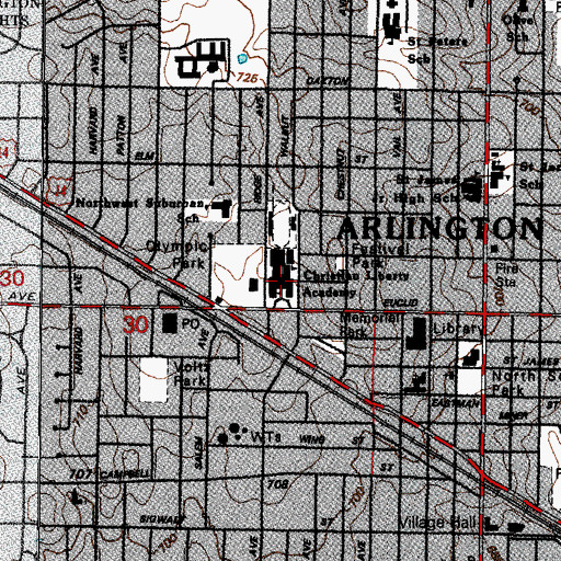 Topographic Map of Christian Liberty Academy, IL