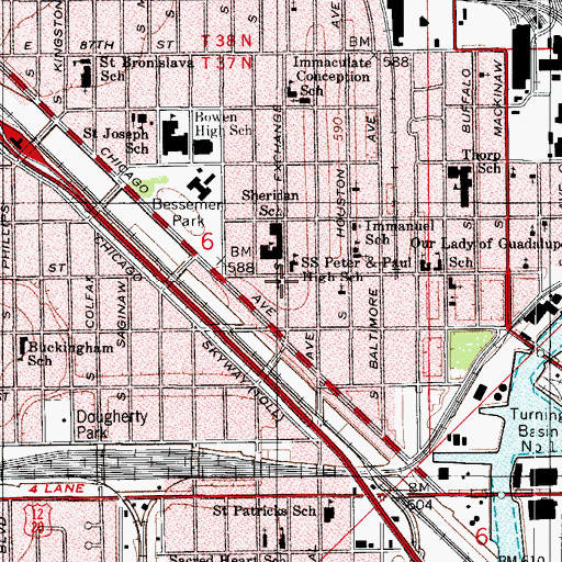 Topographic Map of Church of God, IL