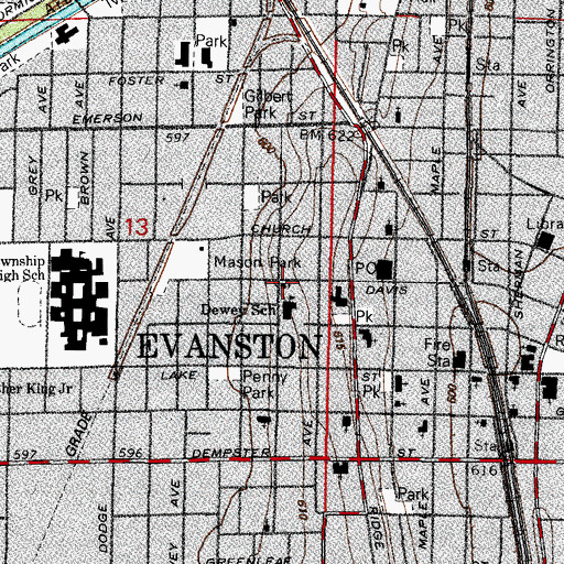Topographic Map of Church of God the New Testament, IL