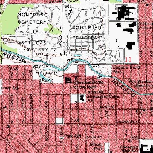 Topographic Map of The Church of Jesus Christ of Latter Day Saints, IL