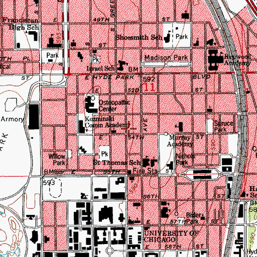 Topographic Map of The Church of Jesus Christ of Latter Day Saints, IL