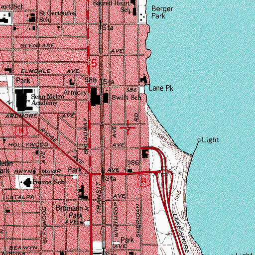 Topographic Map of Church of the Atonement, IL