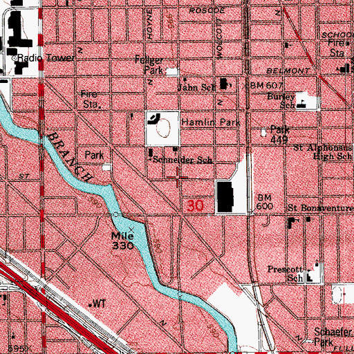 Topographic Map of Church of the Good News, IL