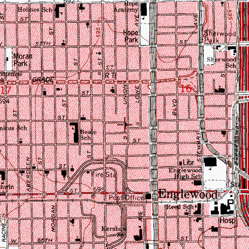 Topographic Map of Church of the Living God, IL