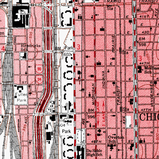 Topographic Map of Church of the Living God, IL